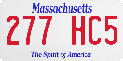 MA license plate 277HC5