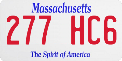 MA license plate 277HC6