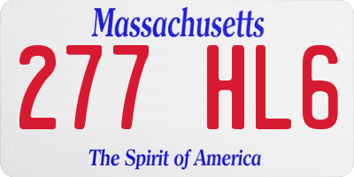 MA license plate 277HL6