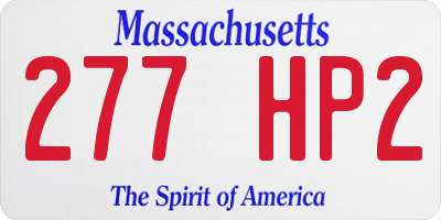 MA license plate 277HP2