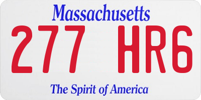 MA license plate 277HR6