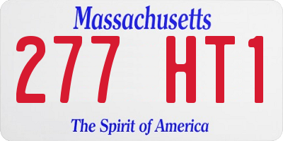 MA license plate 277HT1