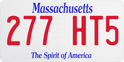 MA license plate 277HT5