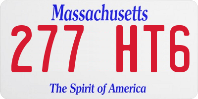 MA license plate 277HT6