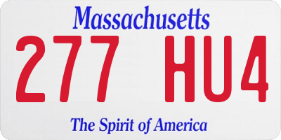 MA license plate 277HU4