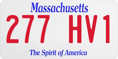 MA license plate 277HV1