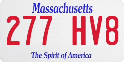 MA license plate 277HV8