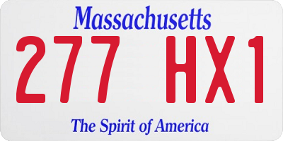 MA license plate 277HX1