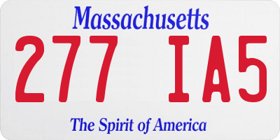 MA license plate 277IA5