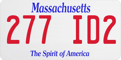 MA license plate 277ID2