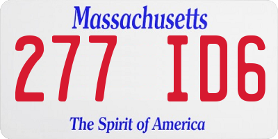 MA license plate 277ID6