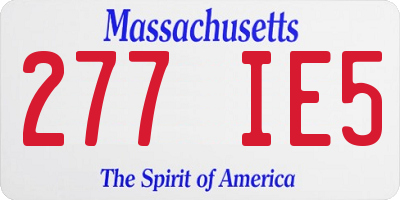 MA license plate 277IE5