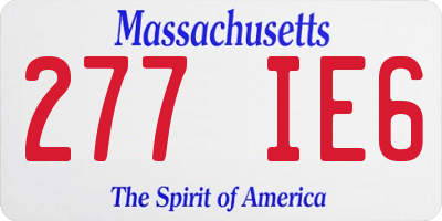 MA license plate 277IE6