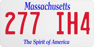 MA license plate 277IH4