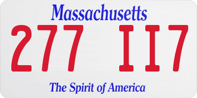 MA license plate 277II7