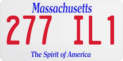 MA license plate 277IL1
