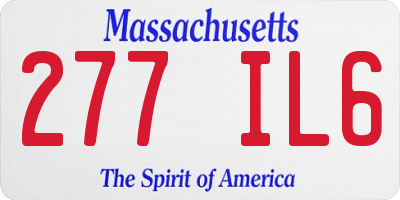 MA license plate 277IL6