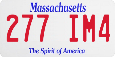 MA license plate 277IM4