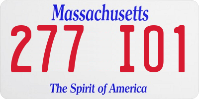 MA license plate 277IO1