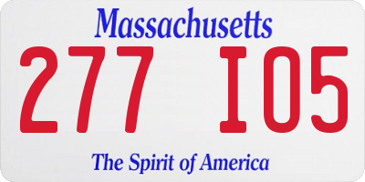 MA license plate 277IO5