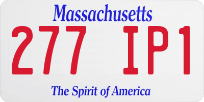MA license plate 277IP1