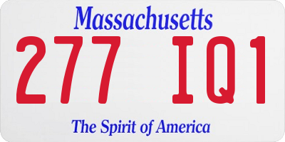 MA license plate 277IQ1