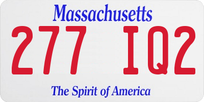 MA license plate 277IQ2