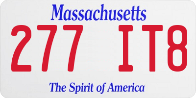MA license plate 277IT8