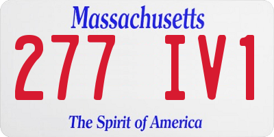 MA license plate 277IV1
