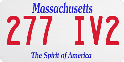 MA license plate 277IV2
