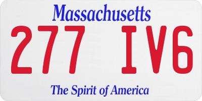 MA license plate 277IV6