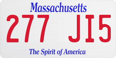 MA license plate 277JI5