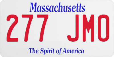 MA license plate 277JM0