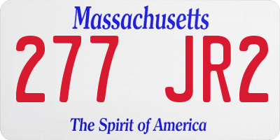 MA license plate 277JR2