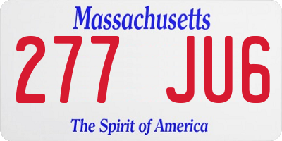 MA license plate 277JU6
