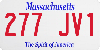 MA license plate 277JV1