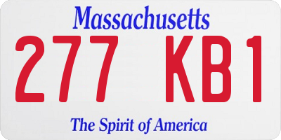 MA license plate 277KB1