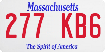 MA license plate 277KB6