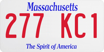 MA license plate 277KC1