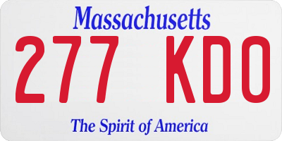 MA license plate 277KD0