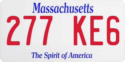 MA license plate 277KE6