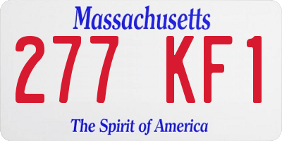 MA license plate 277KF1