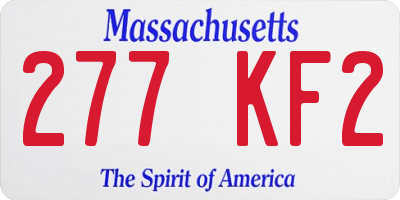 MA license plate 277KF2