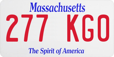 MA license plate 277KG0