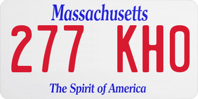 MA license plate 277KH0