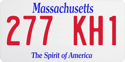 MA license plate 277KH1