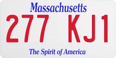 MA license plate 277KJ1