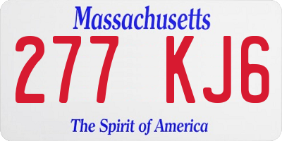 MA license plate 277KJ6