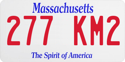 MA license plate 277KM2