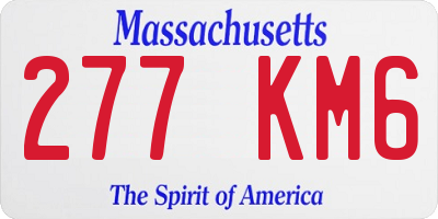 MA license plate 277KM6